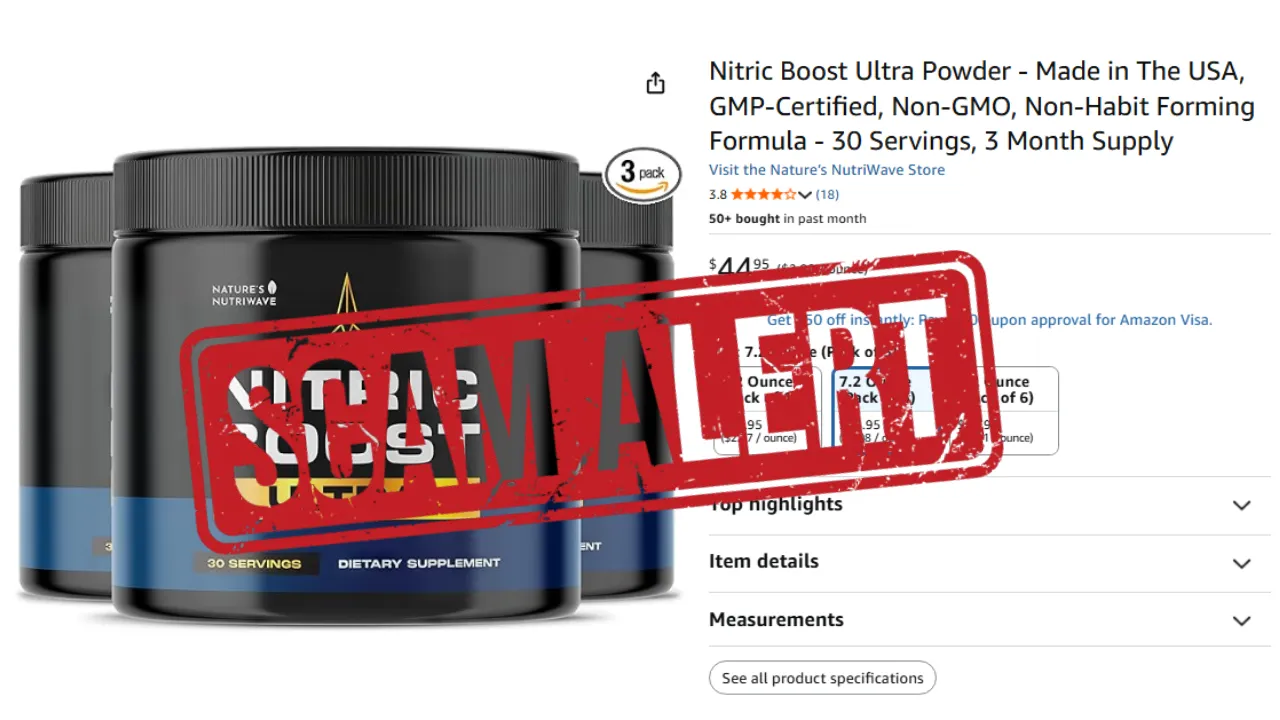 Nitric Boost Ultra — Scam Alert